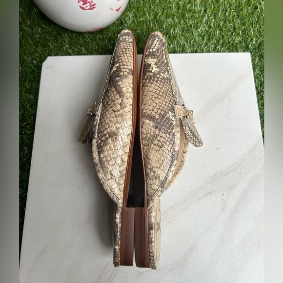 Sam Edelman mules slip on Evelan in Wheat Snake flats size 7.5 - Picture 10 of 15